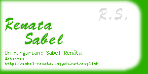 renata sabel business card